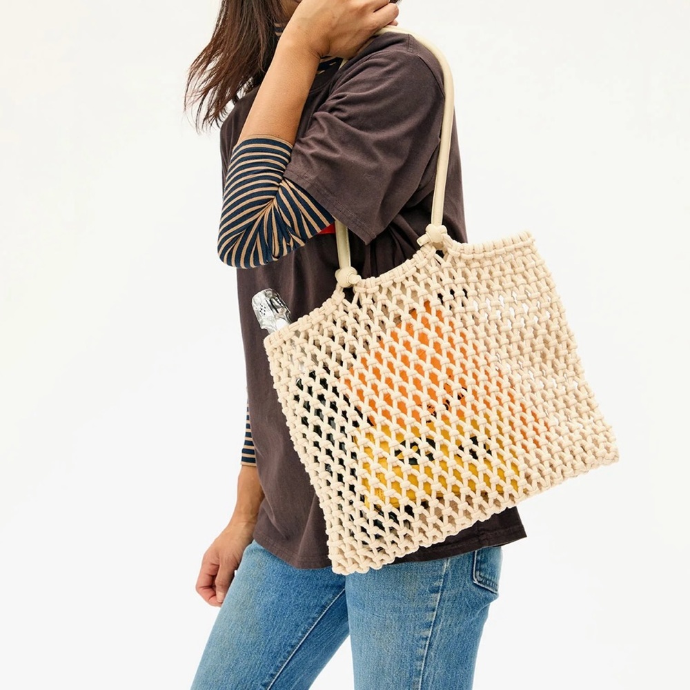 Clare V Cream Sandy Tote